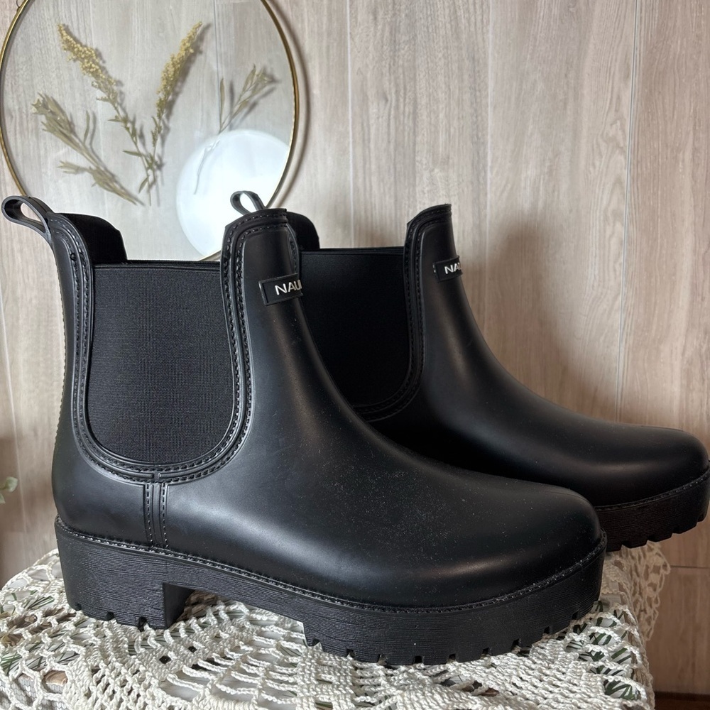 Nautica Black Women's Ankle Rain Boots